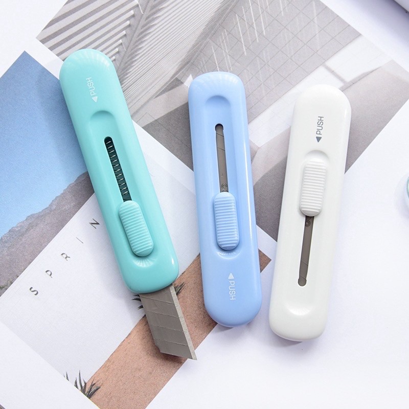 Dao Rọc Mini Hình Dài Classic - Dao Rọc Giấy màu Pastel