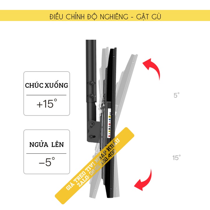 Giá Treo Tivi Thả Trần NB T560 32 - 40 - 43 - 50 - 60 - 65 Inch - Khung Treo Tivi Ngược Trần Nhập Khẩu