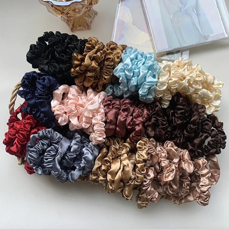 Dây Buộc Tóc Vải Lụa Satin Co Giãn Nhiều Màu Sắc Thời Trang Hàn Quốc