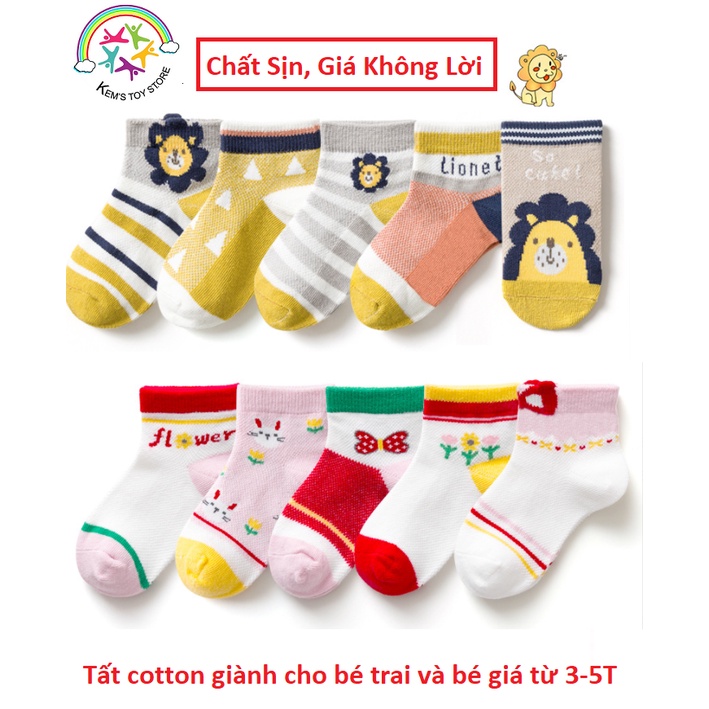 TẤT TRẺ EM, VỚ CHO BÉ TRAI VÀ BÉ GÁI 3-5T, CHẤT LIỆU LEN COTTON