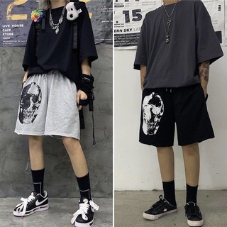 [SIÊU HOT] Quần short unisex chất thun in hình đầu lâu cực ngầu (Sỉ từ 5sp bất kì)