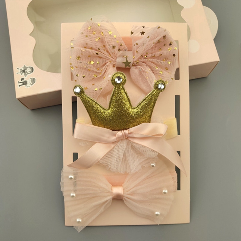 Set 3 Băng Đô Hoa Nơ Xinh Xắn Dành Cho Bé Gái