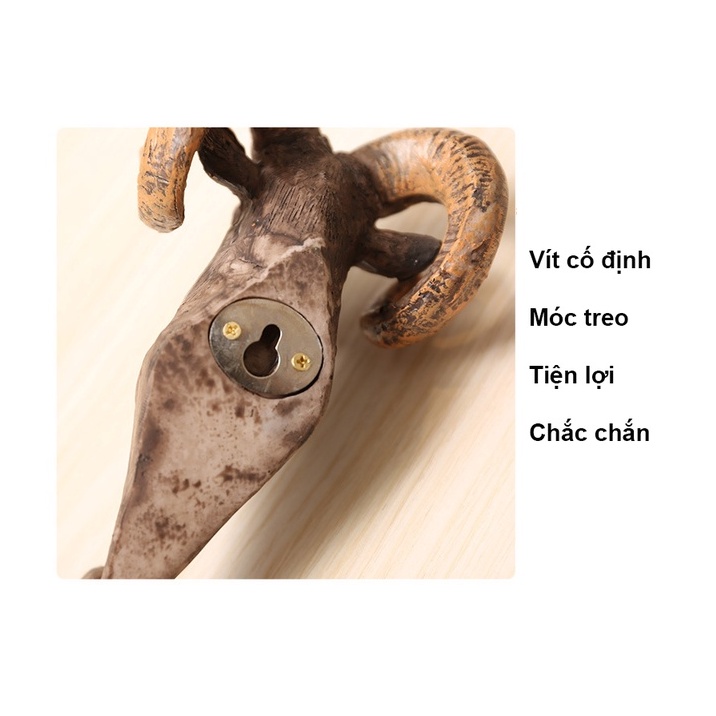 Móc treo đồ thú vật - Trang trí decor quán bar - coffee - thư viện - home