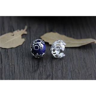 Charm bọc hạt hình lá - Charm Bạc 925