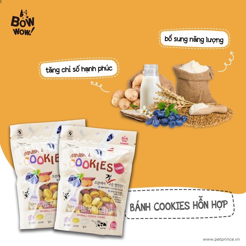 Bánh cookies hỗn hợp bổ sung dinh dưỡng cho chó - 150gr