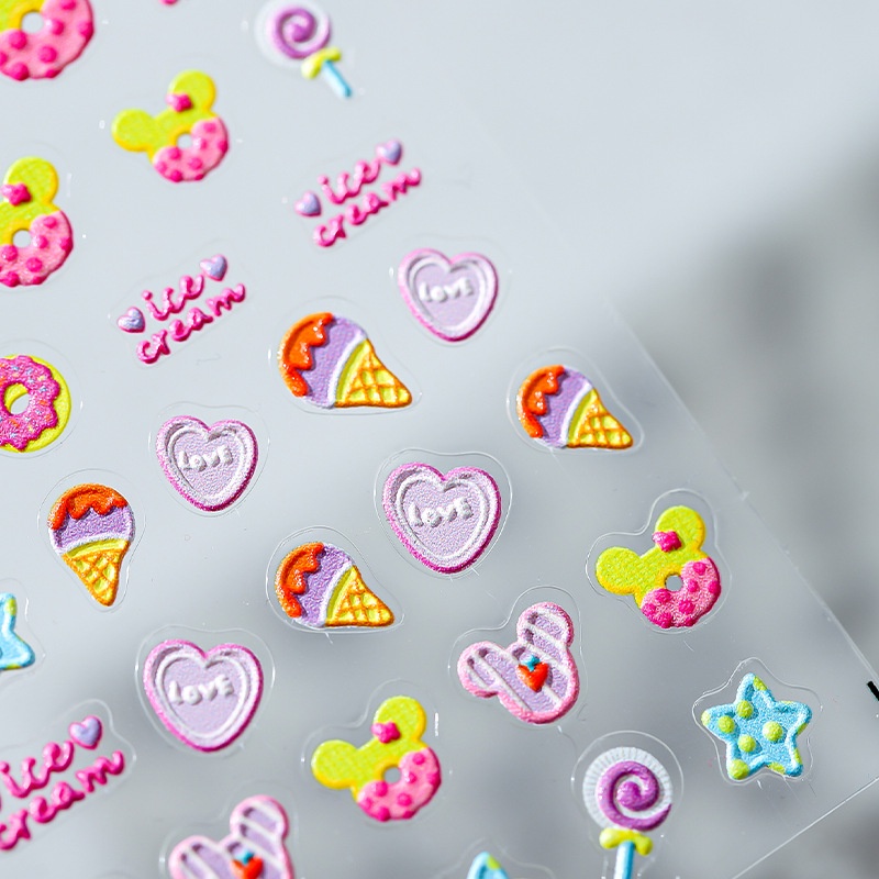 Miếng Dán Trang Trí Móng Tay Họa Tiết Hoạt Hình Dễ Thương TS-1402