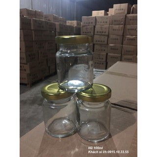 Combo 10 Hũ thủy tinh 100ml làm sữa chua-nắp thiếc