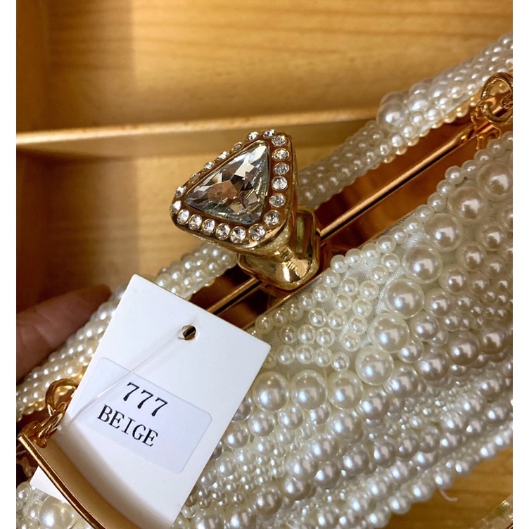 Túi Đầm Gắn Hạt Trang Trí Có Dây Đeo Vai Túi Size Lớn Đựng Được Nhiều Đồ Tiện Dụng