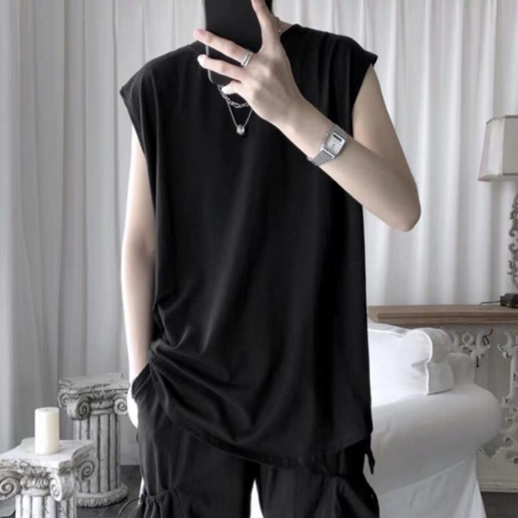 Áo thun sát nách unisex form rộng Trơn tanktop nam nữ ulzzang hàn quốc ATSN01