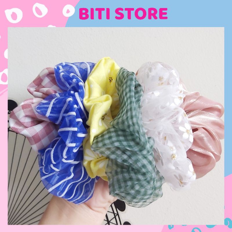 Dây Cột Tóc Vải Scrunchies Đa Dạng Mẫu BiTi CTP09