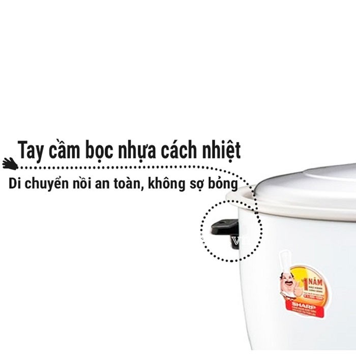Nồi cơm điện Sharp 10L Model KSH-D1010V - Hàng chính hãng