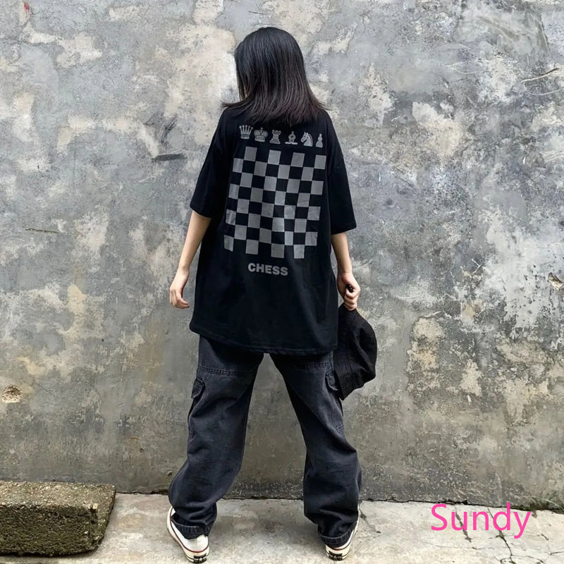 Áo Thun Tay Ngắn Dáng Rộng Vải Cotton Thời Trang Mùa Hè Cho Nữ