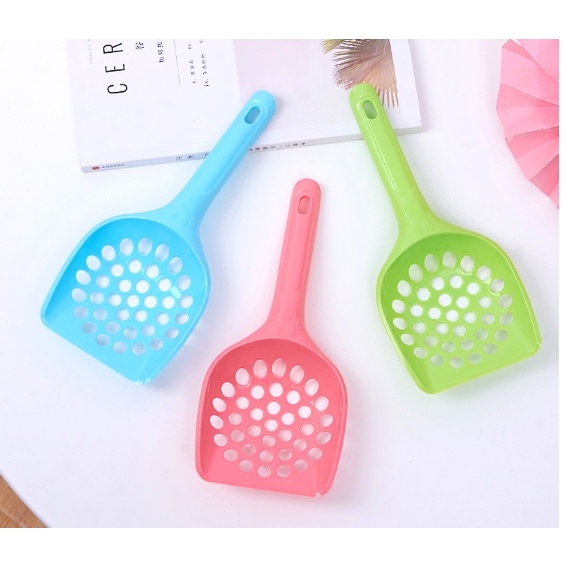 (Dụng cụ vệ sinh mèo) Xẻng nhựa xúc cát mèo có lỗ