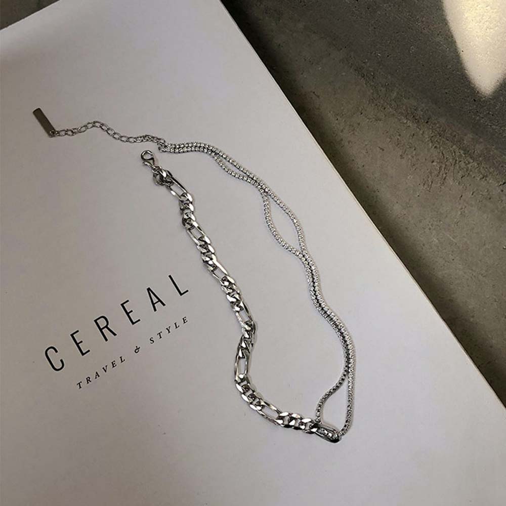 Dây chuyền hợp kim đính đá nhiều màu thời trang cho nữ