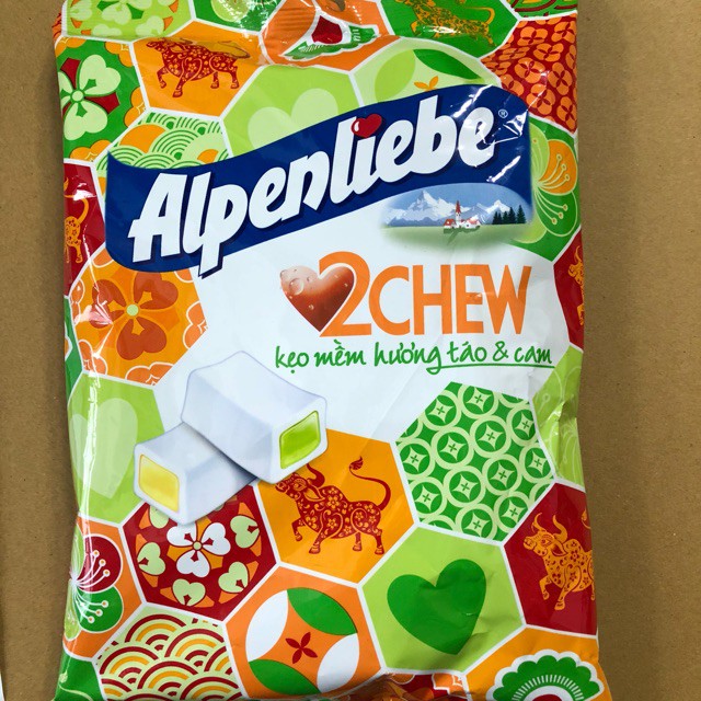 Kẹo Alpenliebe 2 Chew Cam táo Loại 65 Viên