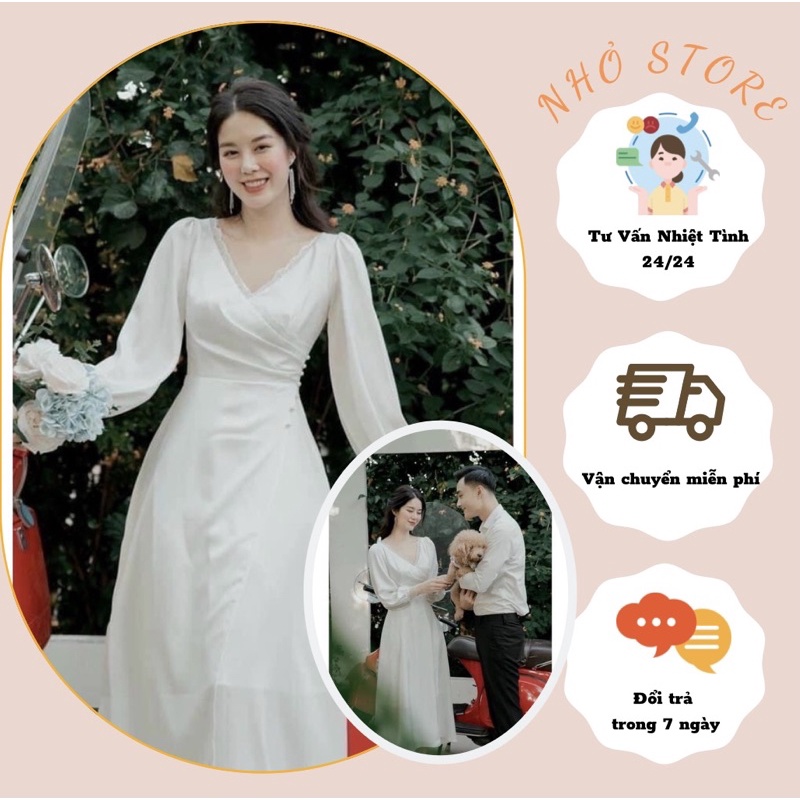 Đầm trắng dự tiệc - đầm trắng đi đám cưới siêu xinh - hàng cao cấp loại 1- freeship