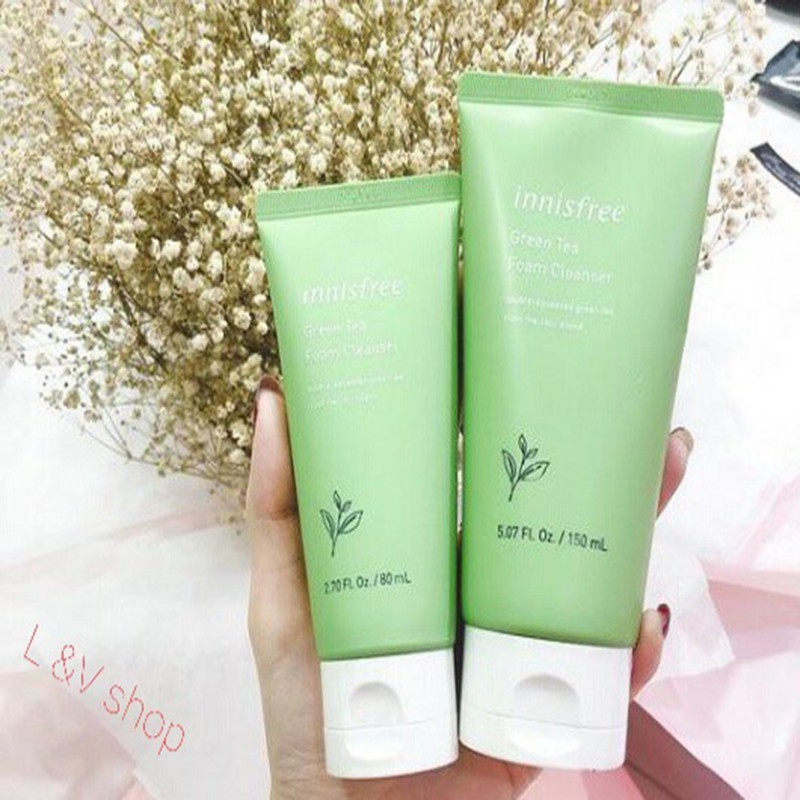  [L&V] Sữa Rửa Mặt Trà Xanh Innisfree - chiết xuất từ 100% trà xanh tự nhiên TT 150ml