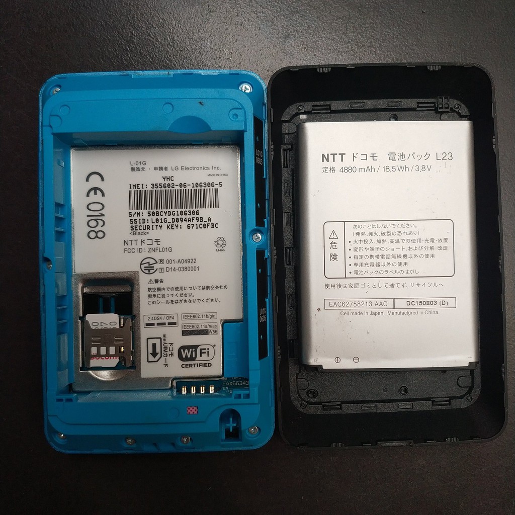 Bộ phát wifi từ sim cao cấp DOCOMO L-01G màn hình cảm ứng pin 4880mAh mini UIM Nhật