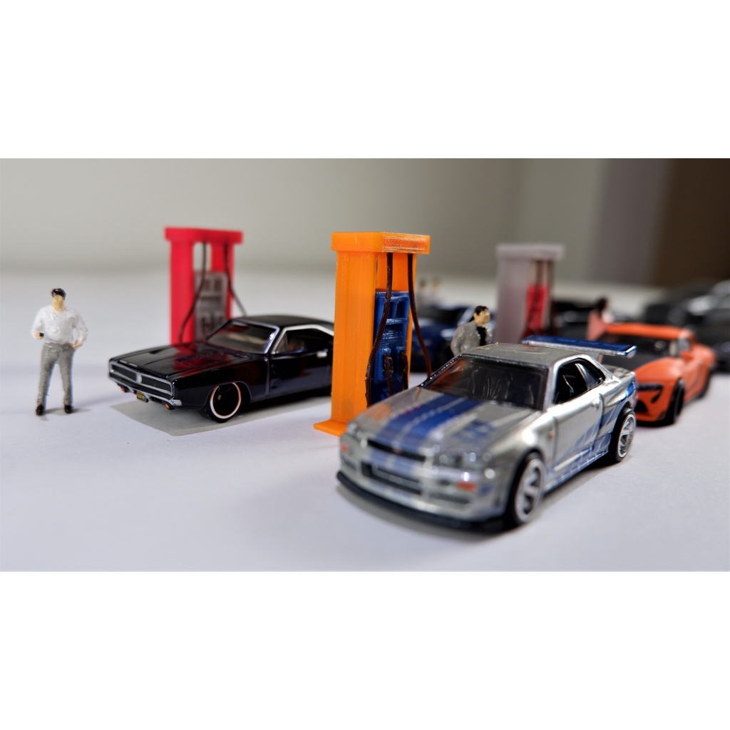 Mô hình cây xăng/Trạm nhiên liệu 1:64 cho Hotwheels, Tomica, Minigt, Matchbox,...