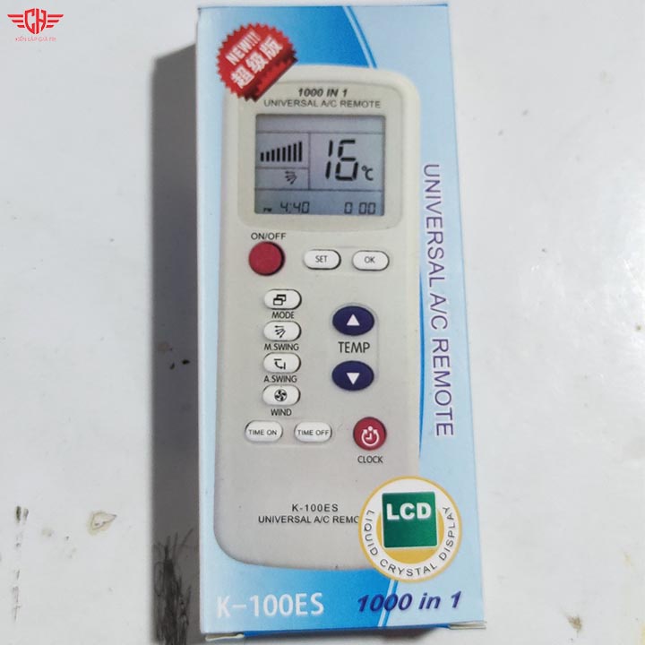 điều khiển điều hoà đa năng K-100ES điều khiển đa năng remote đa năng tích hợp đèn pin(tặng kèm pin)