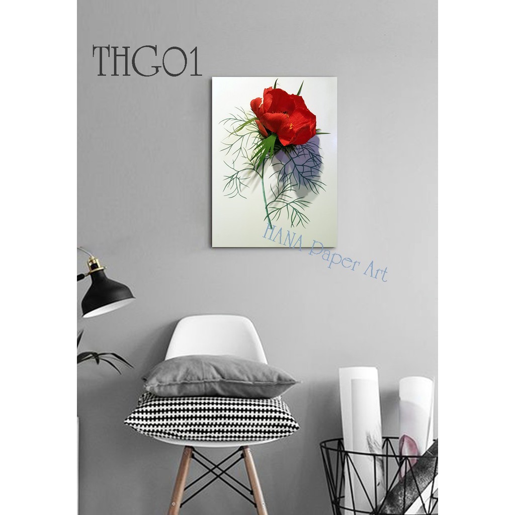 Bộ làm tranh hoa giấy 3D