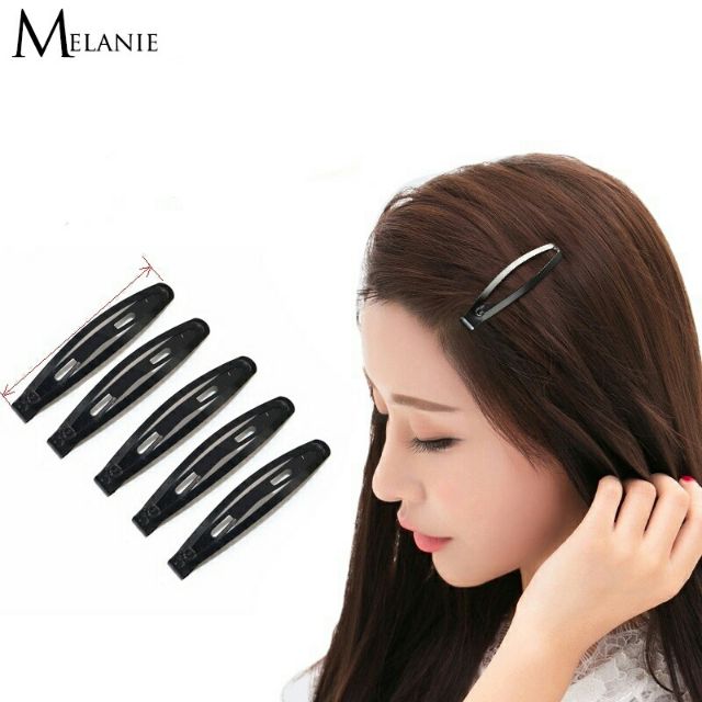 Combo 5 cặp kẹp tóc mái trơn đen loại dài