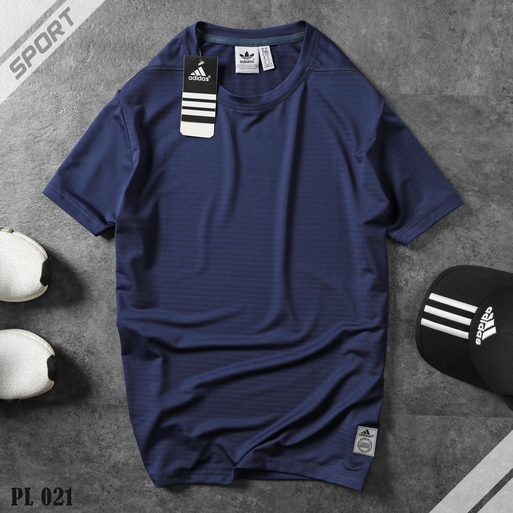 Áo Adidas phối 3 sọc sau lưng, vải dệt kim vân ngang thoáng mát tốt, có size lớn 105kg