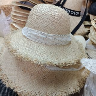 Mũ cói rơm thắt nơ mẹ và con