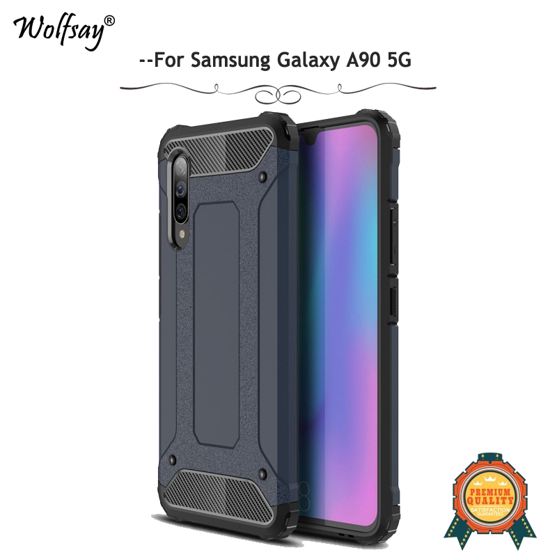 Fashion Armor Shockproof Cover Silicone Hard PC Back Protective Phone Case For Samsung Galaxy A90 5G