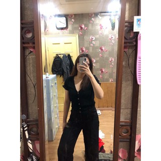 Quần ống suông chỉ nổi