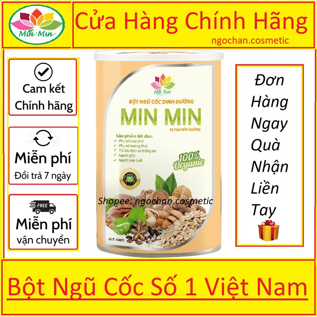 Ngũ Cốc Lợi Sữa - Mẫu mới 29 loại Hạt, Bột Ngũ Cốc Min Min (500GAM)