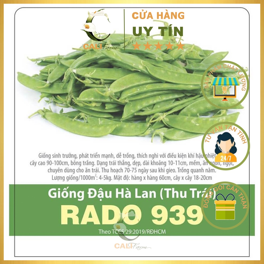 Hạt Giống Đậu Hà Lan  Rado 939 gói 20gr Dễ Trồng, Ăn Ngon Ngọt