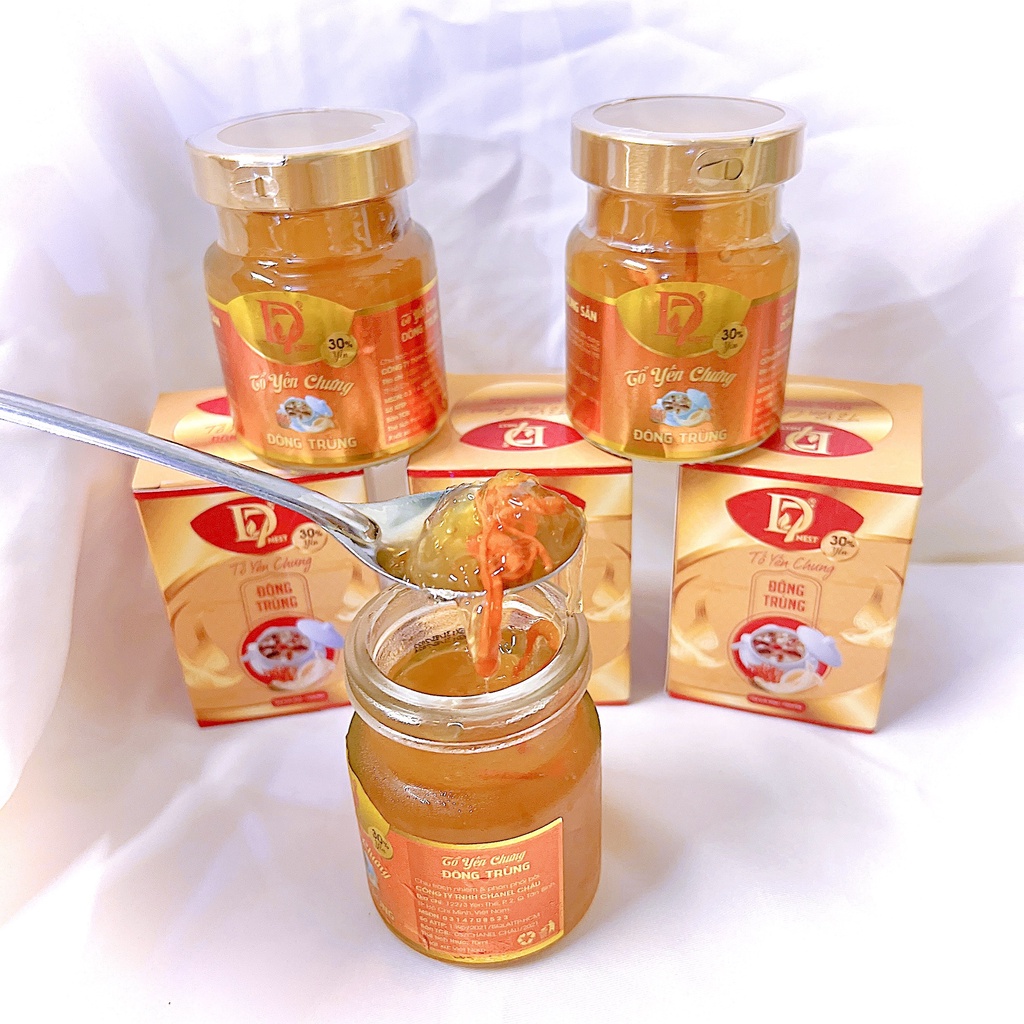 Lốc 6 hủ yến chưng ĐÔNG TRÙNG HẠ THẢO thơm ngon bổ dưỡng ( 30% yến ) - D7 quà biếu cao cấp