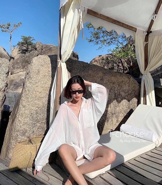 [Mã FAMAYWA giảm 10K đơn 50K] Sơ mi đũi trắng ( hàng có sẵn ) | BigBuy360 - bigbuy360.vn