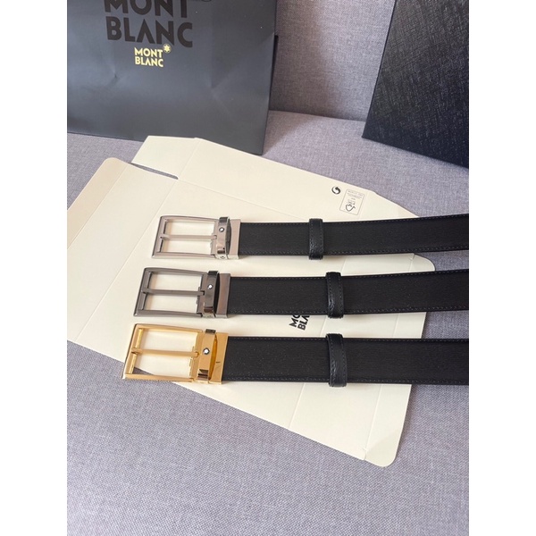 Thắt lưng da nam thương hiệu thời trang Montblanc da thật cao cấp