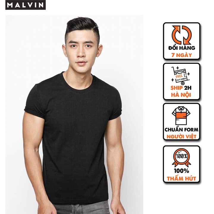 Áo ThunTrơn Nam Màu Đen Basic Chất Dày Mềm Đẹp Không Xù Form Hàn Quôc MALVIN MALT001 | BigBuy360 - bigbuy360.vn