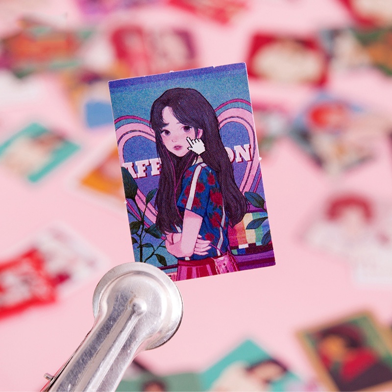 Sticker chủ đề Tạp Chí Manga - Hộp 46 miếng dán trang trí sổ tay Bullet Journal - M264