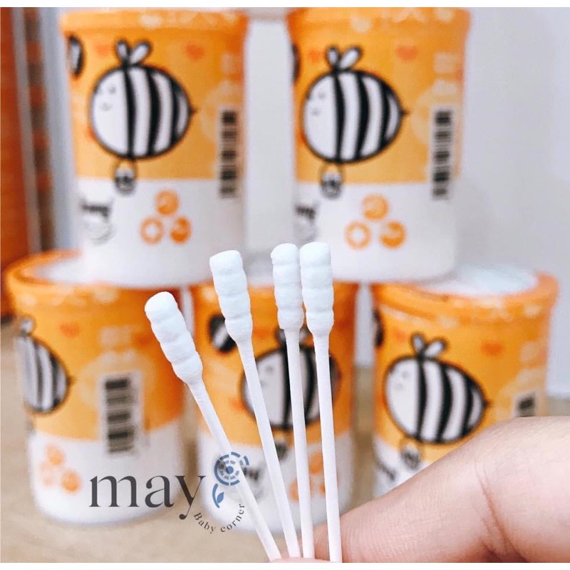 Tăm Bông Ikami Kháng Khuẩn Chuyên Dùng Cho Bé Sơ Sinh Dạng Xoắn 2 Đầu