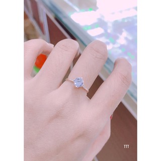 Nhẫn ổ đá 4mm bạc ta nhỏ xinh