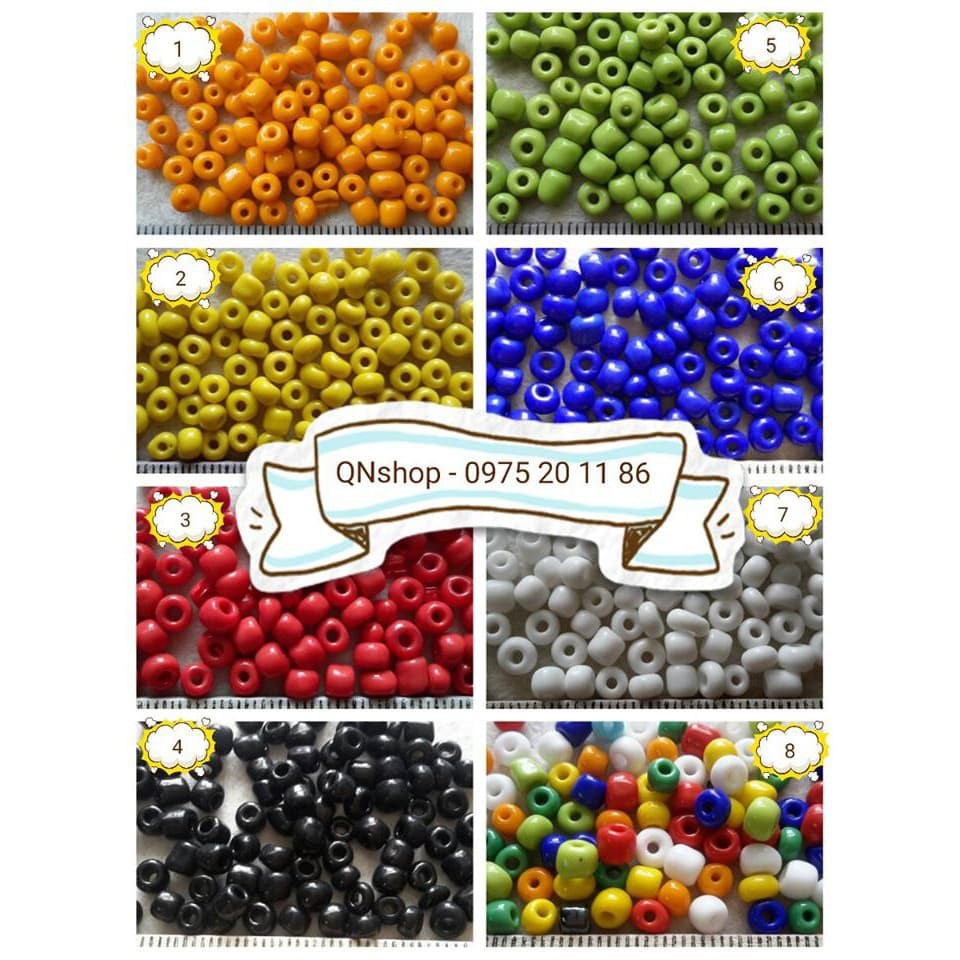 hạt cườm nhựa 3mm