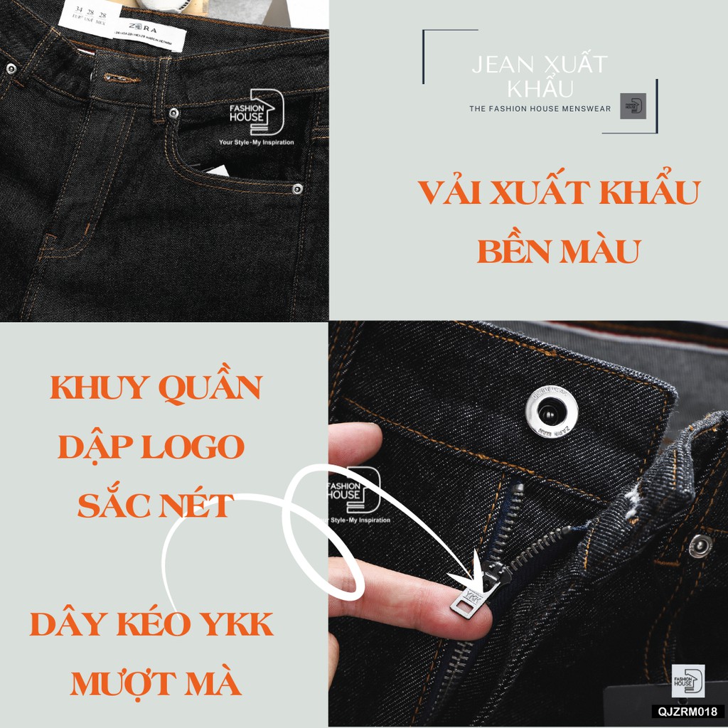 Quần jean nam đen muối tiêu quần bò nam đen muối tiêu quần jean chất bò quần jean nam cao cấp The Fashion House M018 | BigBuy360 - bigbuy360.vn