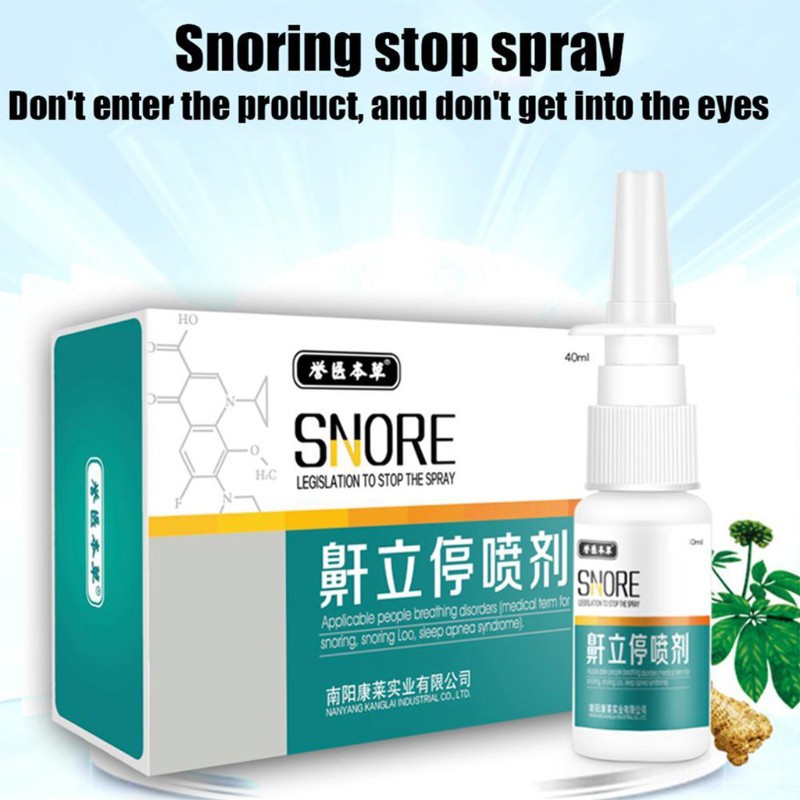 (Hàng Mới Về) Bình Xịt Chứa Tinh Chất Thảo Dược Tự Nhiên 40ml Giúp Chống Ngáy Và Vi Khuẩn