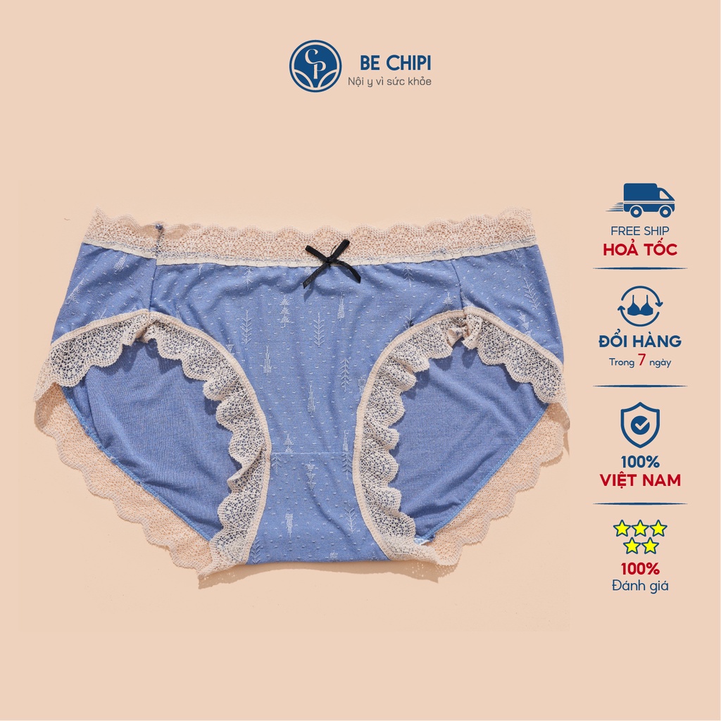 Quần Lót Nữ Cotton Siêu Co Dãn Viền Ren Sexy Bechipi QL1726