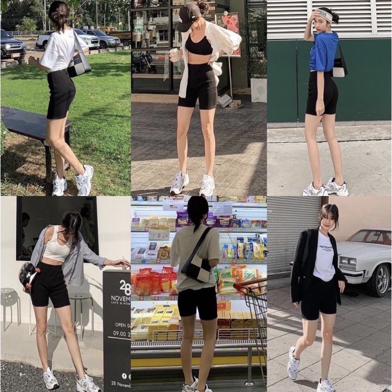 COMBO 3 quần leging thái, legging ngố đùi Thái cạp chun,Cạp cao,Quần leggin ngố