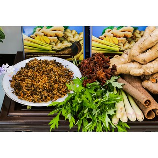 2kg Muối chườm bụng sau sinh và 1 túi chườm