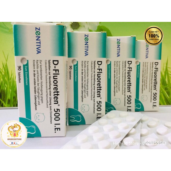 Viên Vitamin D-Fluoretten 500 I.E Đức