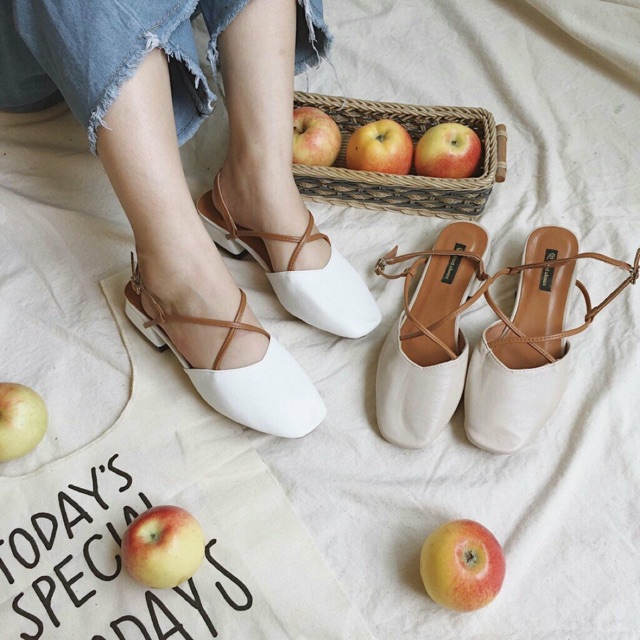 Sandal mũi vuông (có ảnh thật)