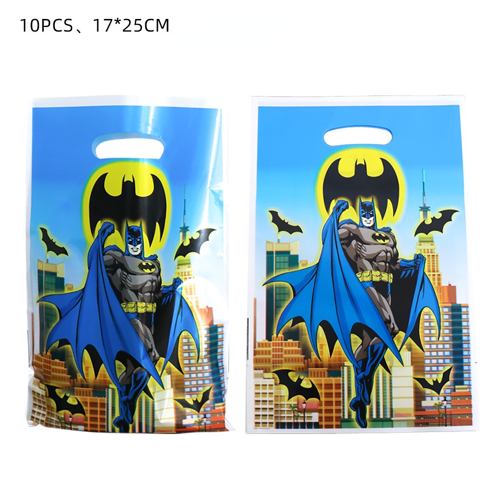 Bộ Dụng Cụ Ăn Uống Dùng Một Lần In Họa Tiết Batman Dành Cho Trẻ Em