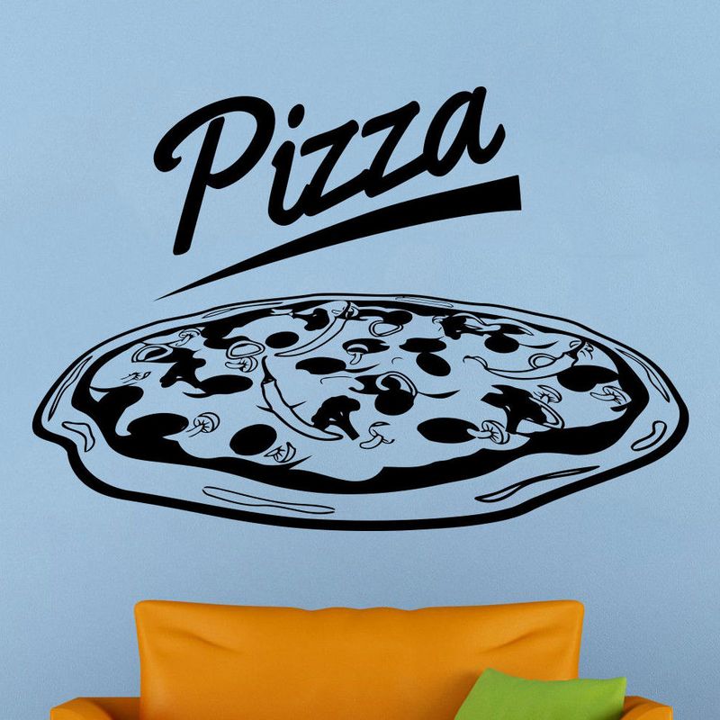 Express Pizza Miếng Dán Nhà Hàng Decal Poster Vinyl Nghệ Thuật Dán Tường Đề Can Trang Trí Bức Tranh 