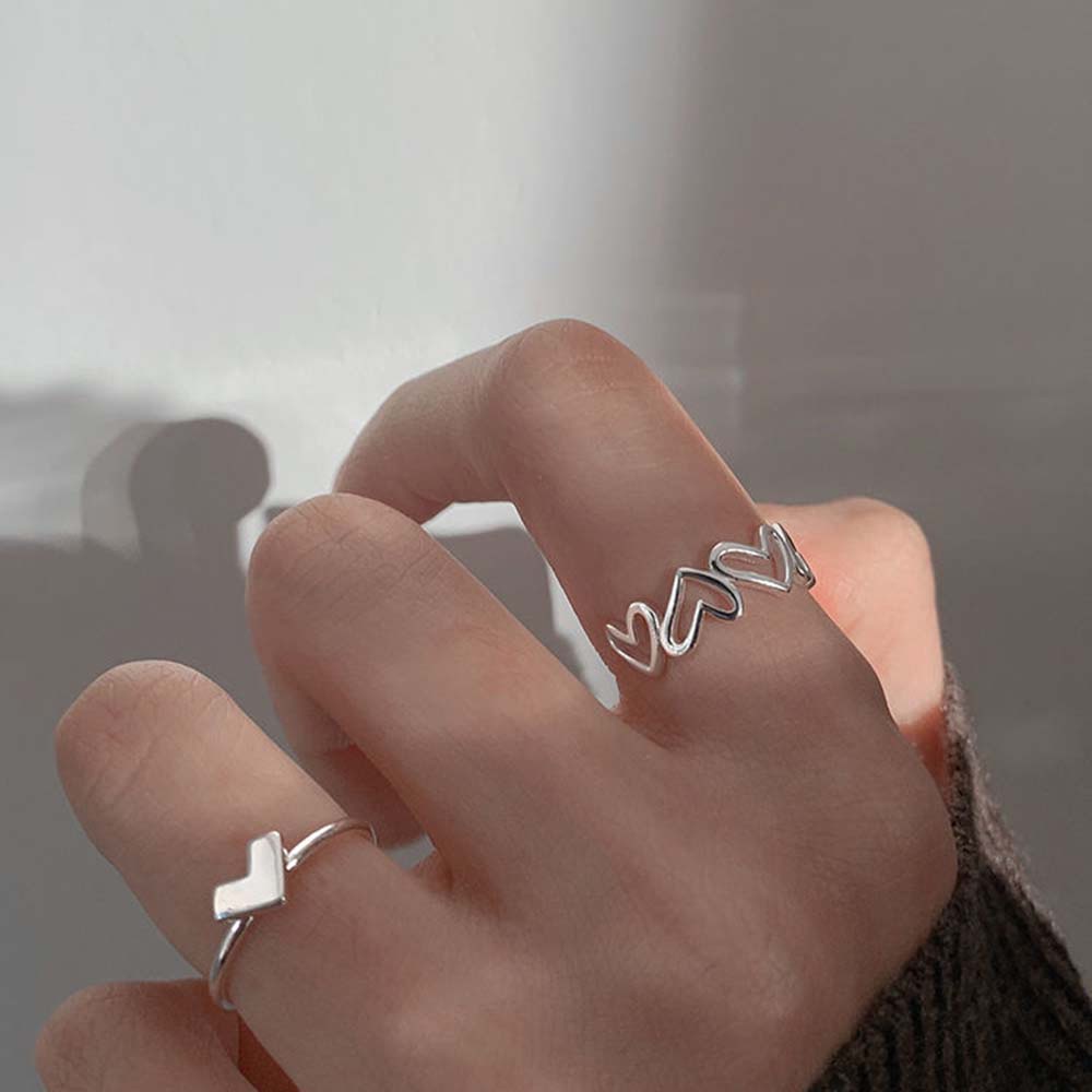 Nhẫn Đồng Hình Trái Tim Thiết Kế Đơn Giản Thời Trang Cho Nữ